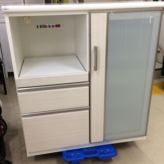 J618 ニトリ 食器棚 キッチンカウンター レンジ台 ポスティ...