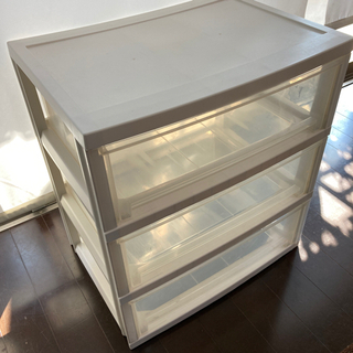 プラ衣装ケース 3段