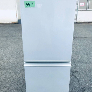 ①1004番 SHARP✨ノンフロン冷凍冷蔵庫✨SJ-D14A-S‼️ シャープ SJ