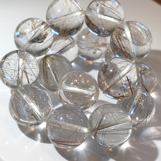 No.068 ジモティー特別価格❗️✨対人関係👌【シルバールチルクォーツ】13mm／ブレスレットの画像