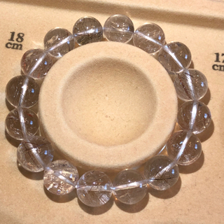 No.068 ジモティー特別価格❗️✨対人関係👌【シルバールチルクォーツ】13mm／ブレスレットの画像