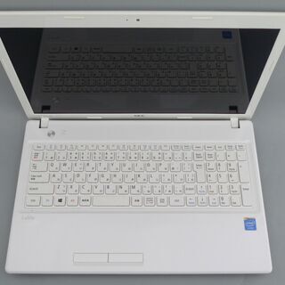 ホワイト ノートパソコン Windows10 中古美品 15型ワイド NEC PC-LE150N2W Celeron 4GB 500G DVDマルチ 無線 カメラ Office 即使用可の画像