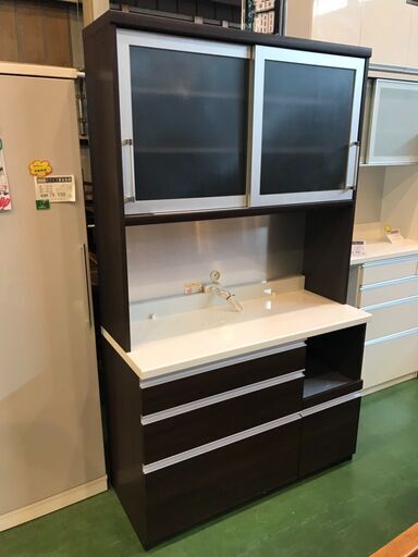 【愛品館八千代店】パモウナ　スライド扉　キッチンボード120　②【愛八KT】