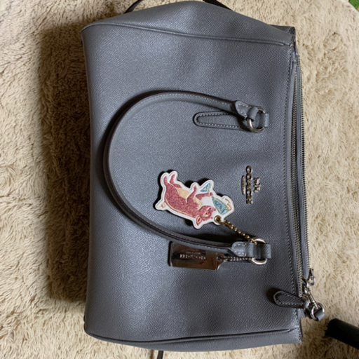 coach グレイとシルバー　ハンドショルダーバッグ
