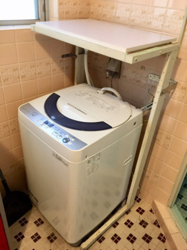 SHARP 洗濯機 5.5kg 2016年製品 ランドリーラック付