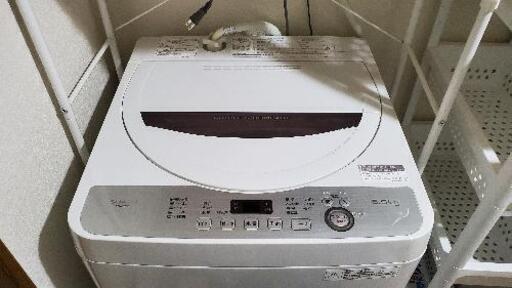 美品 SHARP 洗濯機 2018年式 配達相談 es-ge5b-t