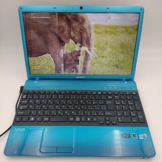 SONY VAIO corei5　メモリ4G 　SSD240G　Webカメラ　CD/DVDブルーレイ読み書き　Wifi対応 　Windows10搭載 青色