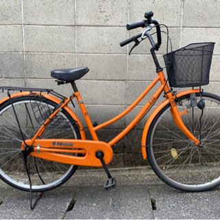 【整備済自転車】26インチ 変速なし　ベル新品❗️きれいなオレン...