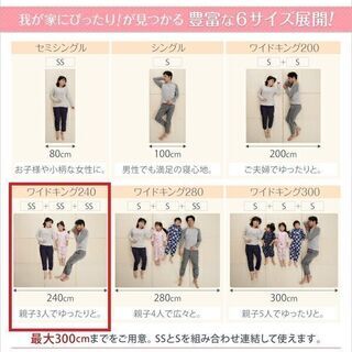 あんしん決済・分割払い可　未使用訳あり　日本製　ピーチスキン加工　折り畳み三つ折りマットレス　６cm厚　ワイドキング240cm幅　K240　アイボリー   の画像