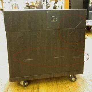 CAV 2.1ｃｈオーディオラック 幅100 奥行45 高さ45.5cm THR-100 ダークブラウン スピーカー付きTV台 札幌 厚別店の画像