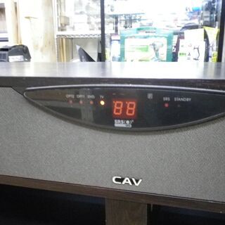 CAV 2.1ｃｈオーディオラック 幅100 奥行45 高さ45.5cm THR-100 ダークブラウン スピーカー付きTV台 札幌 厚別店の画像