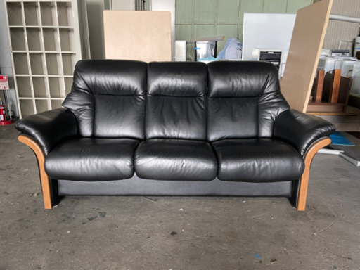 高級　本革　リクライニングソファー　3人掛け　激安