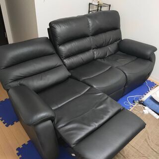 電動リクライニングソファ（1人用）ニトリ・ビリーバー2黒（中古