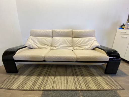 ☆レア☆森繁　MORISHIGE 漆塗りの伝統技術　ソファ3人掛け　082806