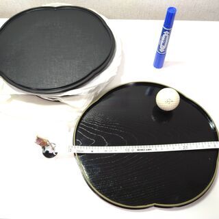 ⑧【中古・未使用品】樹脂製のお盆（お膳トレーにも重宝）　×４枚