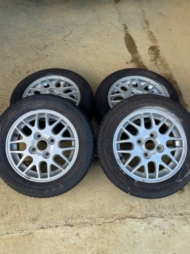 ダイハツ純正13インチ　アルミホイールバリ山タイヤ4本セット
