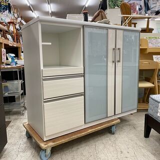 キッチンまわりをスッキリ！【愛品館 江戸川店】ニトリ　キッチンカウンター　キッチンボード　ID:151-007143-007　配送可　代引き配送可