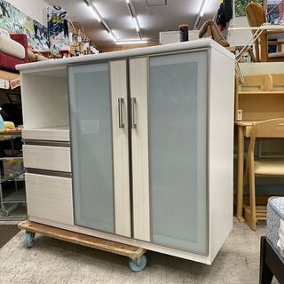 キッチンまわりをスッキリ！【愛品館 江戸川店】ニトリ　キッチンカウンター　キッチンボード　ID:151-007143-007　配送可　代引き配送可