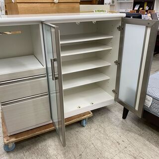 キッチンまわりをスッキリ！【愛品館 江戸川店】ニトリ　キッチンカウンター　キッチンボード　ID:151-007143-007　配送可　代引き配送可