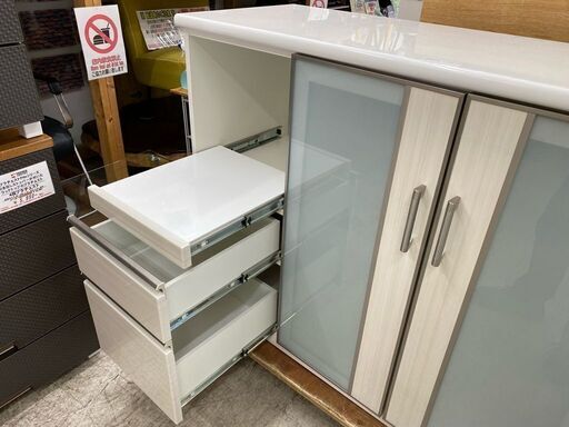 キッチンまわりをスッキリ！【愛品館 江戸川店】ニトリ　キッチンカウンター　キッチンボード　ID:151-007143-007　配送可　代引き配送可