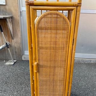籐家具　シューズボックス　インテリア　現状品