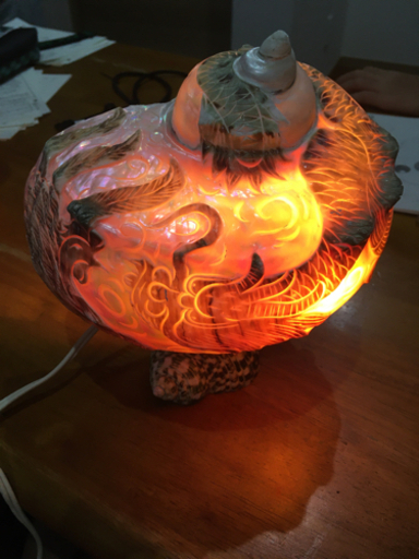 夜光貝の照明ハンドメイド