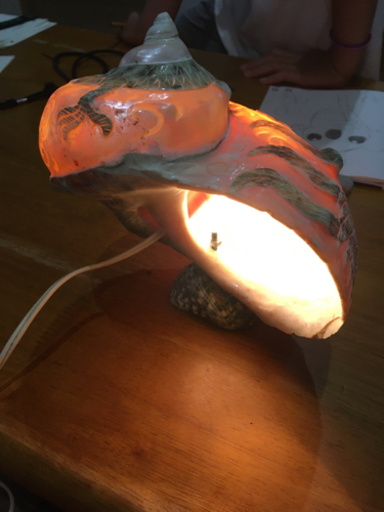 夜光貝の照明ハンドメイド