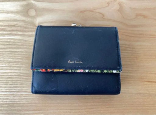 ポールスミス 財布 折りたたみ 紺