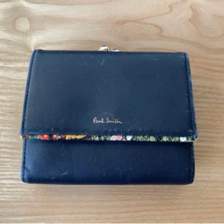 ポールスミス 財布 折りたたみ 紺
