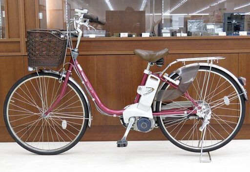 千歳市/恵庭市 近郊配送/引取限定 Panasonic/パナソニック 26インチ 電動自転車 Lithium vivi EX BE-ENE633R バッテリー 充電器付き
