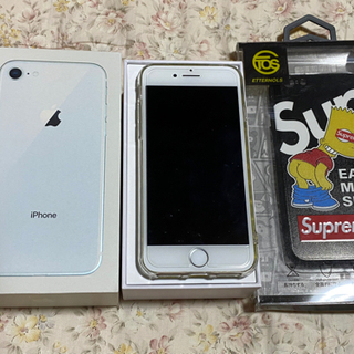 値下げ中古美品iphone8SIMフリー64gバッテリー91%の画像