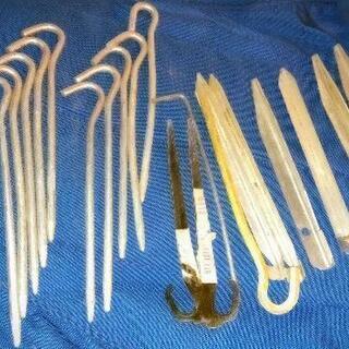ペグ　たくさん　初心者向け　BBQ　キャンプ　中古　テント　タープ