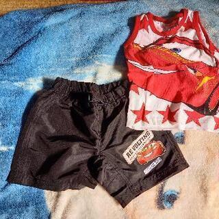 交換もOK！ベビードール　男の子100タンクトップセットの画像