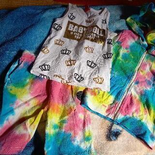 交換もOK！ベビードール　男の子100タンクトップセットの画像