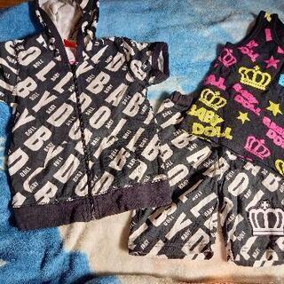 交換もOK！ベビードール　男の子100タンクトップセットの画像