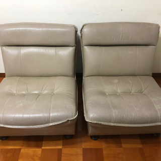 本革　1人掛けソファー　2脚セット