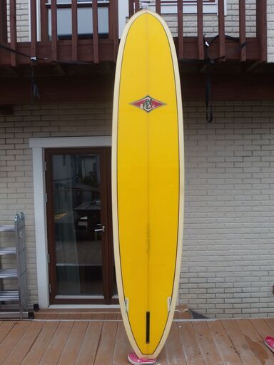 BEAR SURFBOARD ベアーロングボード 9.6ｆ ハワイアンファブリック  フィン付き