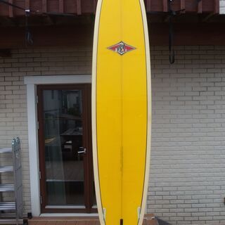 BEAR SURFBOARD ベアーロングボード 9.6ｆ ハワイアンファブリック  フィン付きの画像
