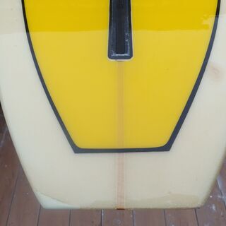 BEAR SURFBOARD ベアーロングボード 9.6ｆ ハワイアンファブリック  フィン付きの画像