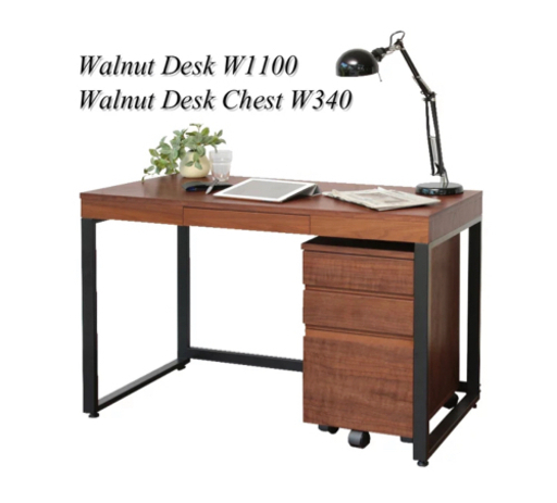【取引済み】ウォルナット デスク&チェスト セット Ichiba市場株式会社
