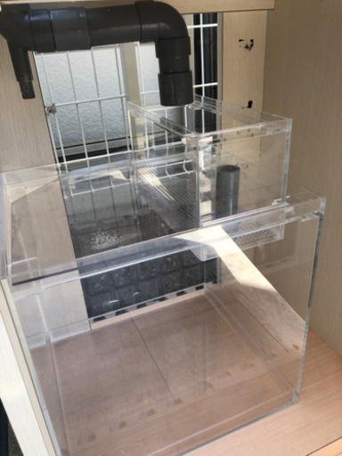 オーバーフロー 水槽　W60 D45 H45 (cm) 濾過槽 水槽台