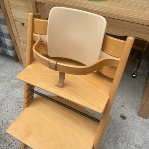 【売約済】STOKKE　ストッケ　トリップトラップ　ナチュラル　ブナ材　無垢　ベビーチェア　キッズチェア　ダイニングチェア　子供　ブラ