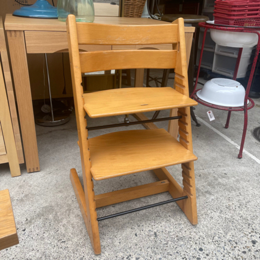 【売約済み】STOKKE　ストッケ　トリップトラップ　ナチュラル　ブナ材　無垢　ベビーチェア　キッズチェア　ダイニングチェア　子供　ナチュラル