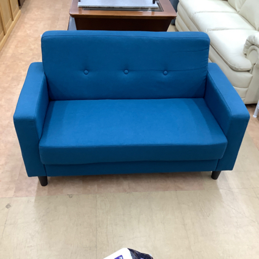 【トレファク摂津店 】 ブルーの布製の2人掛けソファー入荷致しました！