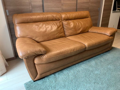 【定価14万円以上】★イタリアンレザー 三人掛けソファ 定価14万円★