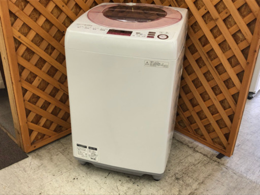 【愛品館江戸川店】「保証有り」SHARP　8.0kg　全自動洗濯機 「ES-GV8A-P」 （2017年製）ID:142-029387-007　配送可　1,100円～