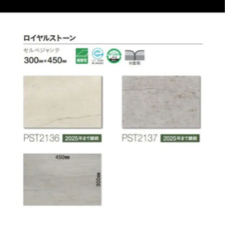 （取り置き中につき一時募集ストップ）フロアタイル　東リ ロイヤルストーン  PST2137の画像