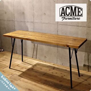 ACME Furniture(アクメファニチャー)のワーキングデスク。アイアンの脚がインダストリアルな雰囲気♪コンパクトなダイニングテーブルとしてや作業台、パソコンデスクとして在宅ワークにもBH509
