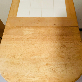 値下げします！木製棚　折り曲げ式　コロコロ付の画像