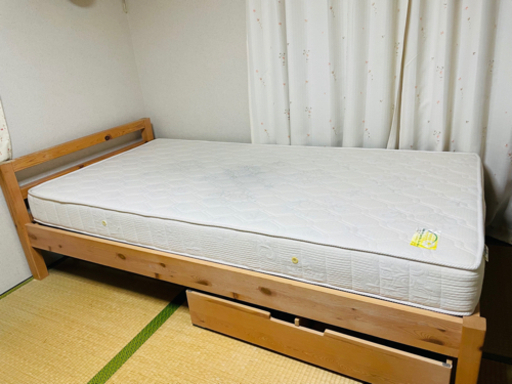無印良品　木目調　シングルベット＋マットレス　値下げしました！